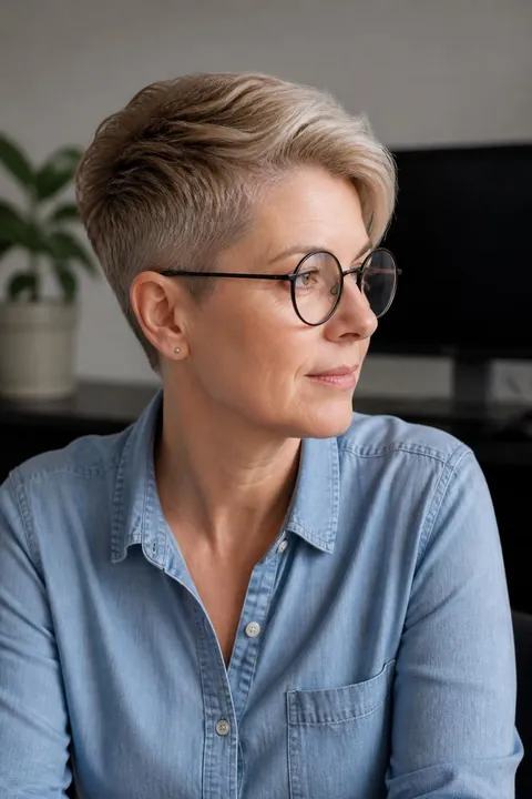 15 Easy-to-Style Haircuts for Women Over 40 With Glasses