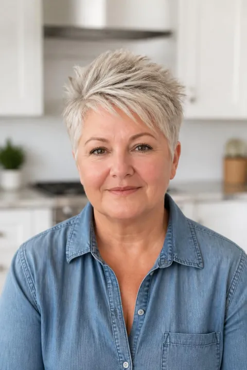20 Haircuts for Women Over 60 With Round Faces That Add Height