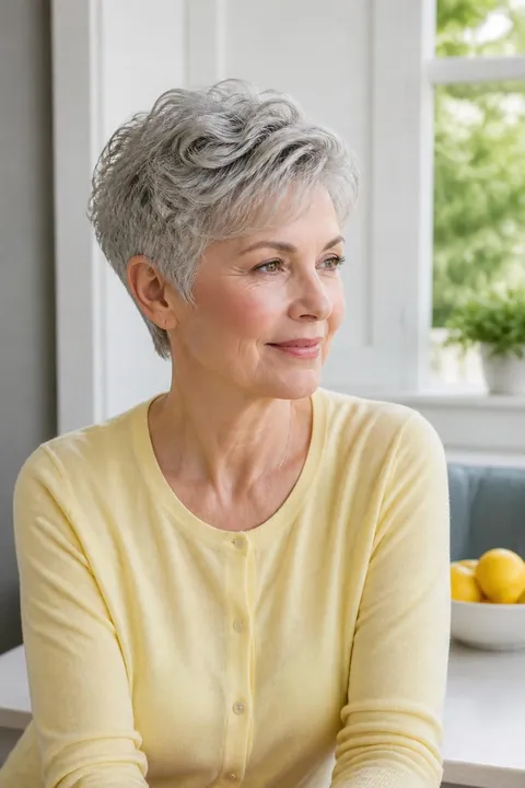20 Hairstyles for Women Over 60 With Wavy Hair That Air Dry Well