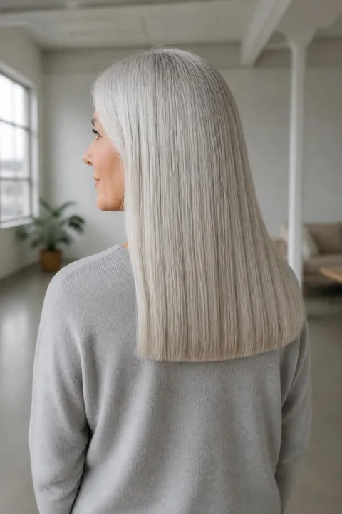 15 Long Gray Hair Ideas Over 50 With Shape and Shine